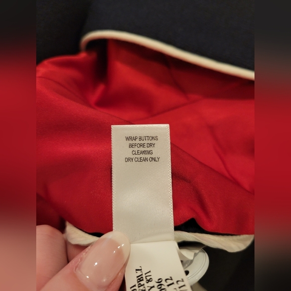 Banana Republic Vintage Italian Fabric True Navy Preppy Blazer Jacket Button Six - Picture 10 of 12